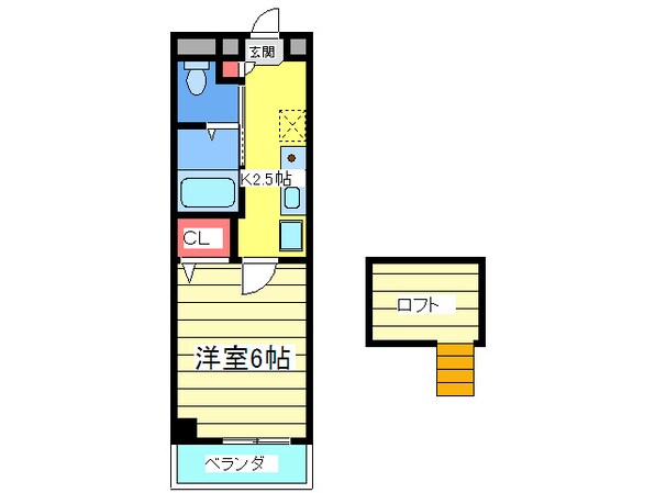 ＩＮＩＺＩＯ上六の物件間取画像